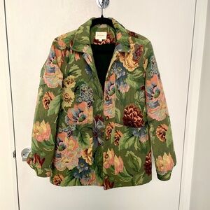 RARE! Sezane Will Jacket Floral Jacquard